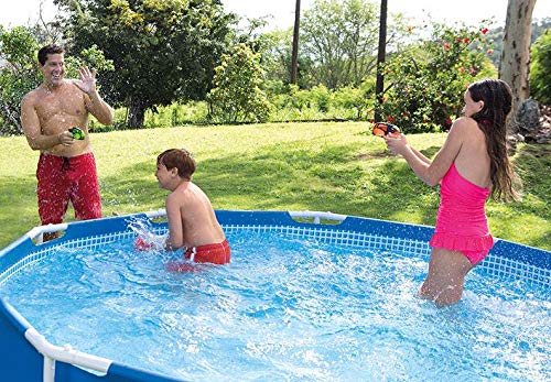Metal Frame Above Ground Round Family Swimming Pool Set & Pump