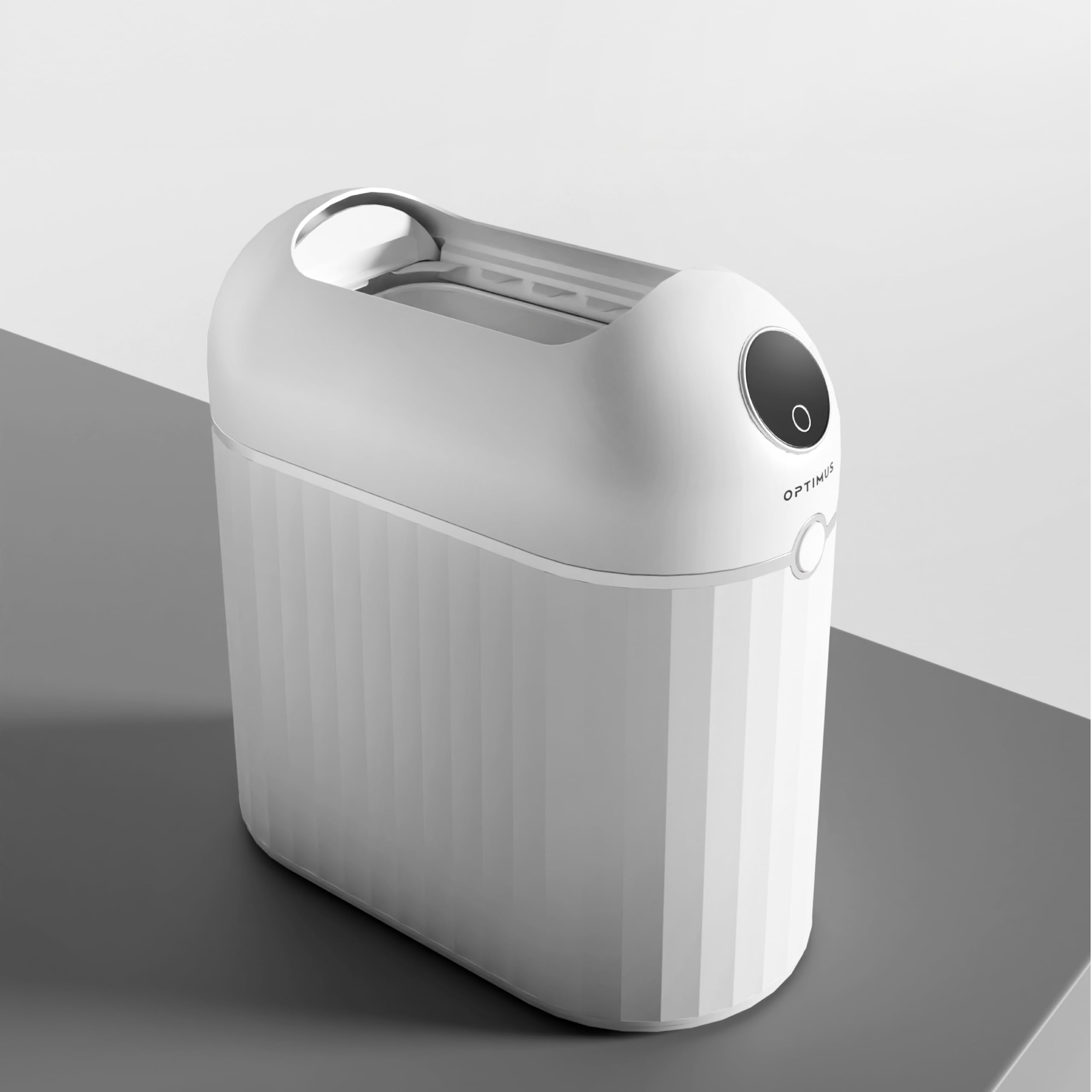OPTIMUS TECHNOLOGY Automatic Self Sealing Trash Can Smart Trash Can Motion Sensor Touchless Garbage Bin Kitchen Bathroom Office 1 Refill Bag Rings Neos