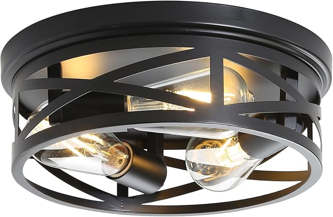 5-Lights Modern Kitchen Island Light Matte Black Industrial Linear Hanging Lamp