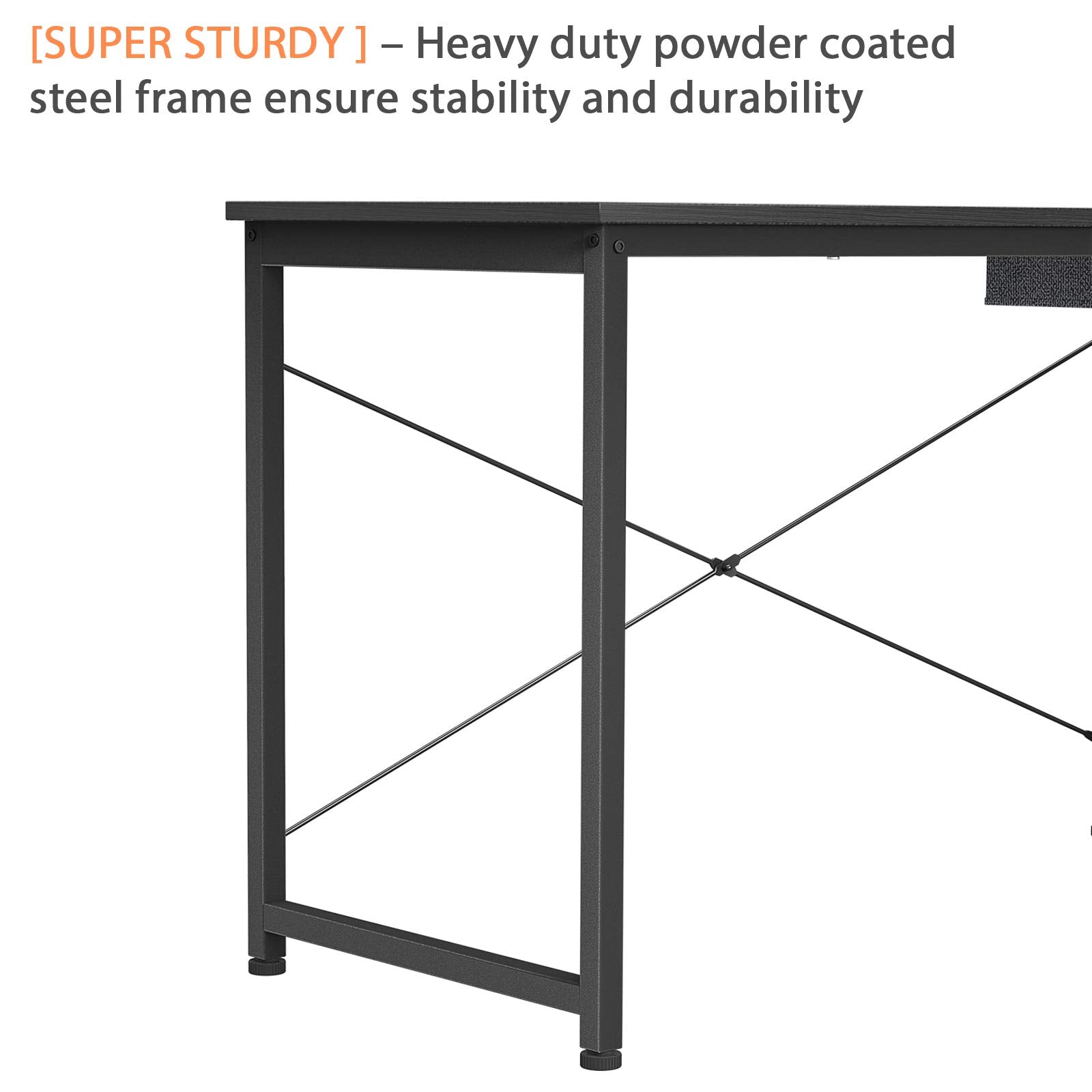 Computer Desk, 47 Inch Study Writing Desk for Home Office Workstation