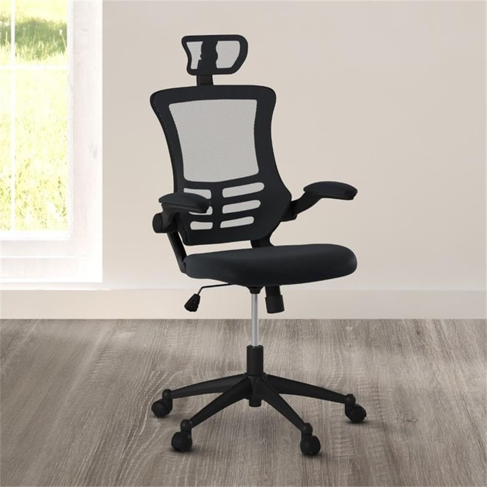 Executive High Back Office Chair with Headrest in Black