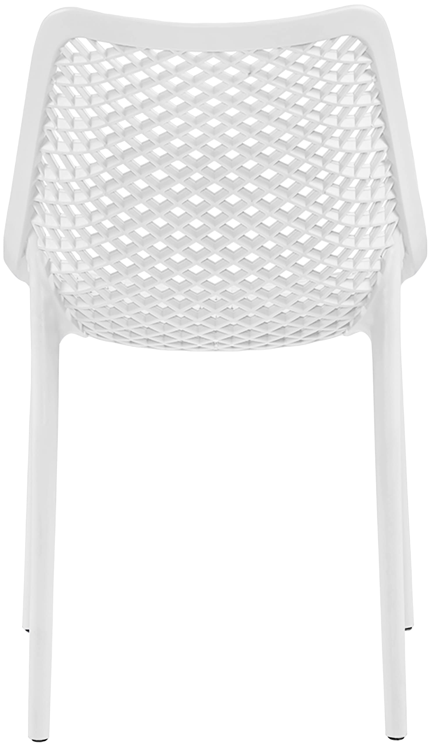 Contemporary Patio Dining Chair with Polypropylene Plastic, Weather Resisting
