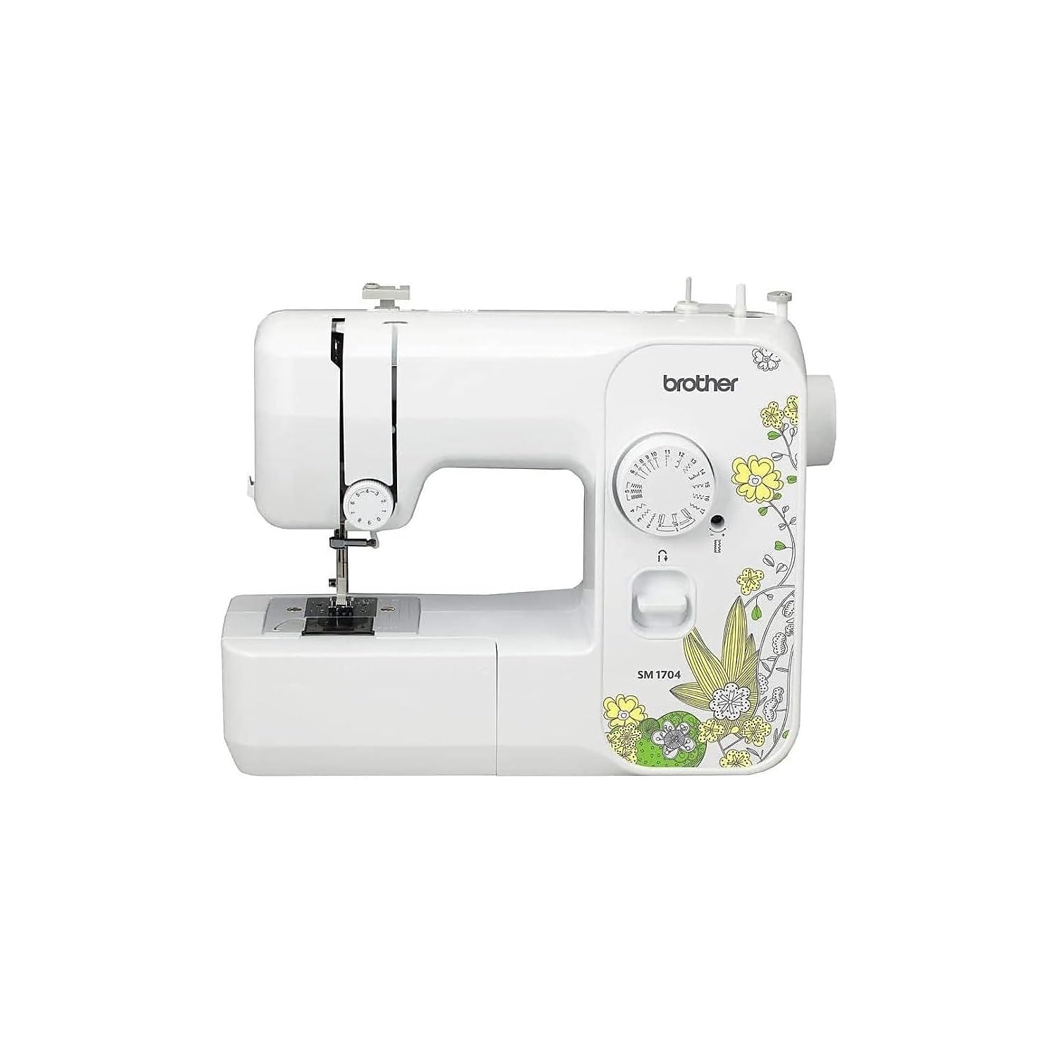 Sewing Machine, 7.6" x 17.25" x 13.8", White