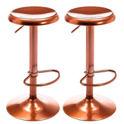 360° Rotating Rose Gold Metal Bar Stool set of 2 – Adjustable and Versatile