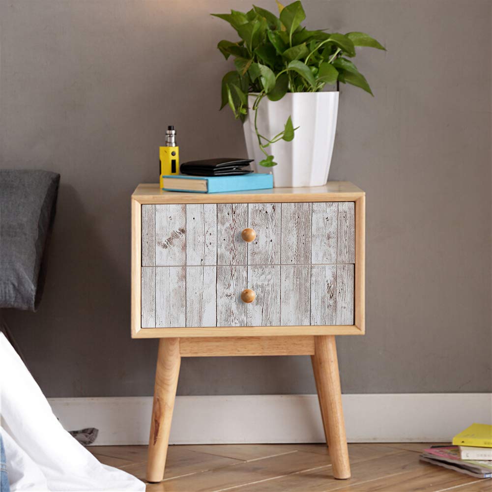 Wood Wall Paper Decorations 17.7x276 Inch Shiplap Peel and Stick Wallpaper Wood Bulletin