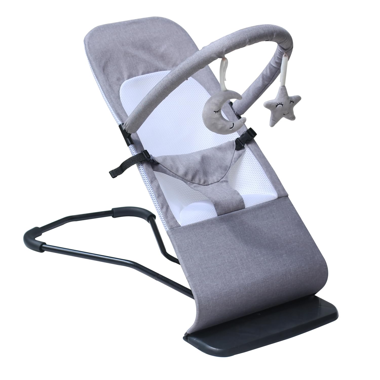 Baby Bouncer Seat for Babies 0-12 Months,Portable Bouncer with Natural Rocker