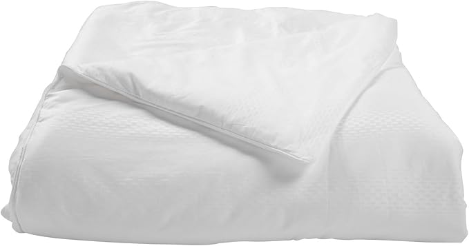 Ultra Deluxe 100-Percent Natural Mulberry Silk Filled Dobby White Comforter for All Seasons