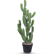 Artificial Cactus Plant 32 Inch Faux Desert Cacti Fake Cactus Potted Plant with Black