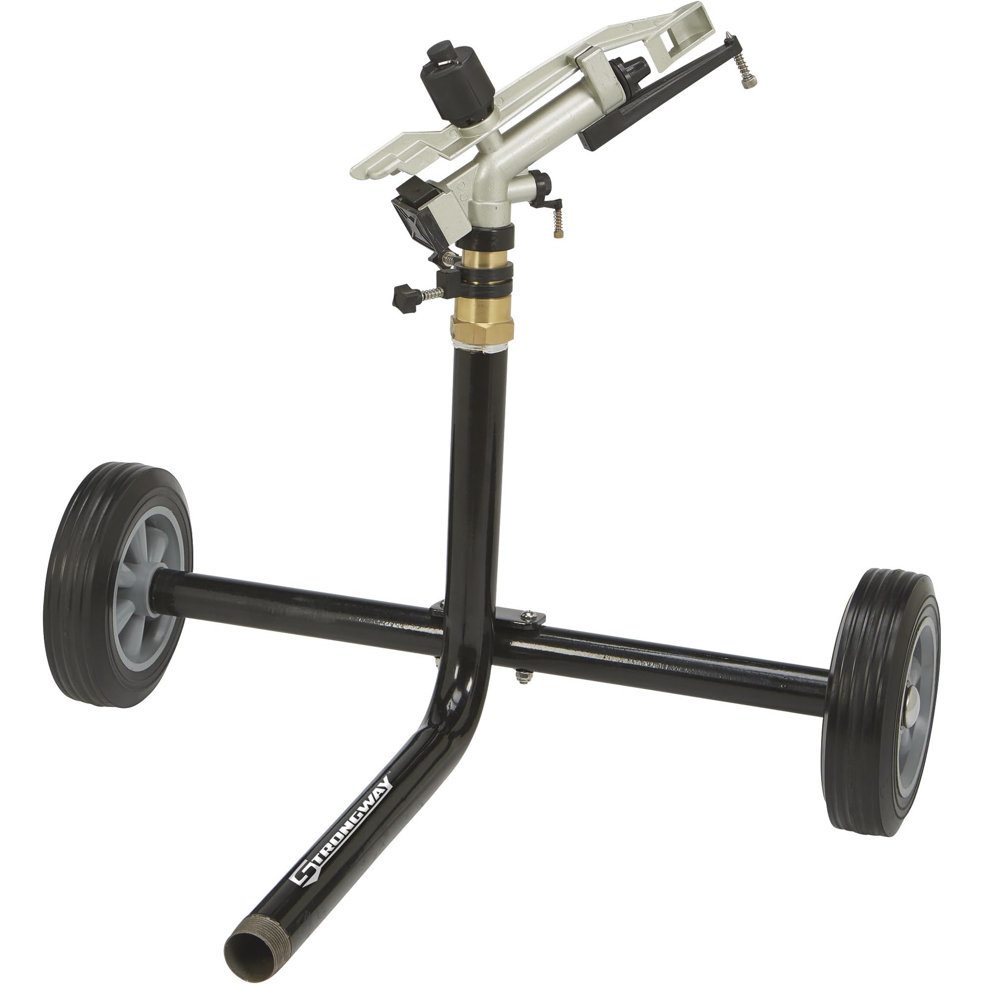 Wheeled Sprinkler - 1 1/4in. Sprinkler Head with 5 Nozzles, 8in. Rubber Tires