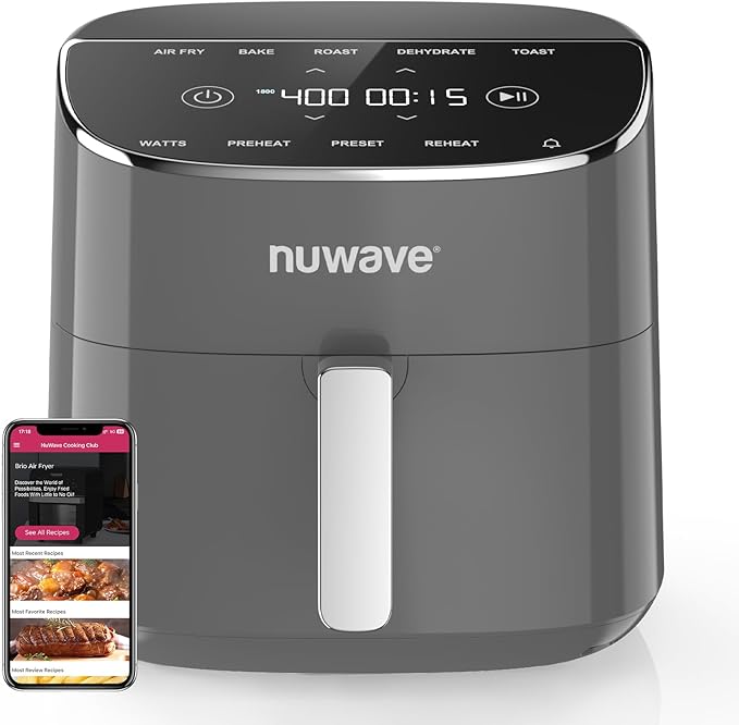 Brio Plus Air Fryer 8 Qt, New & Improved, PFAS-FREE