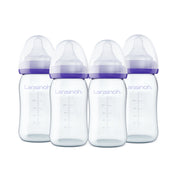 Anti-Colic Glass Baby Bottles, 5 Ounces, 4 Count Bottles for Feeding, Baby Essentials
