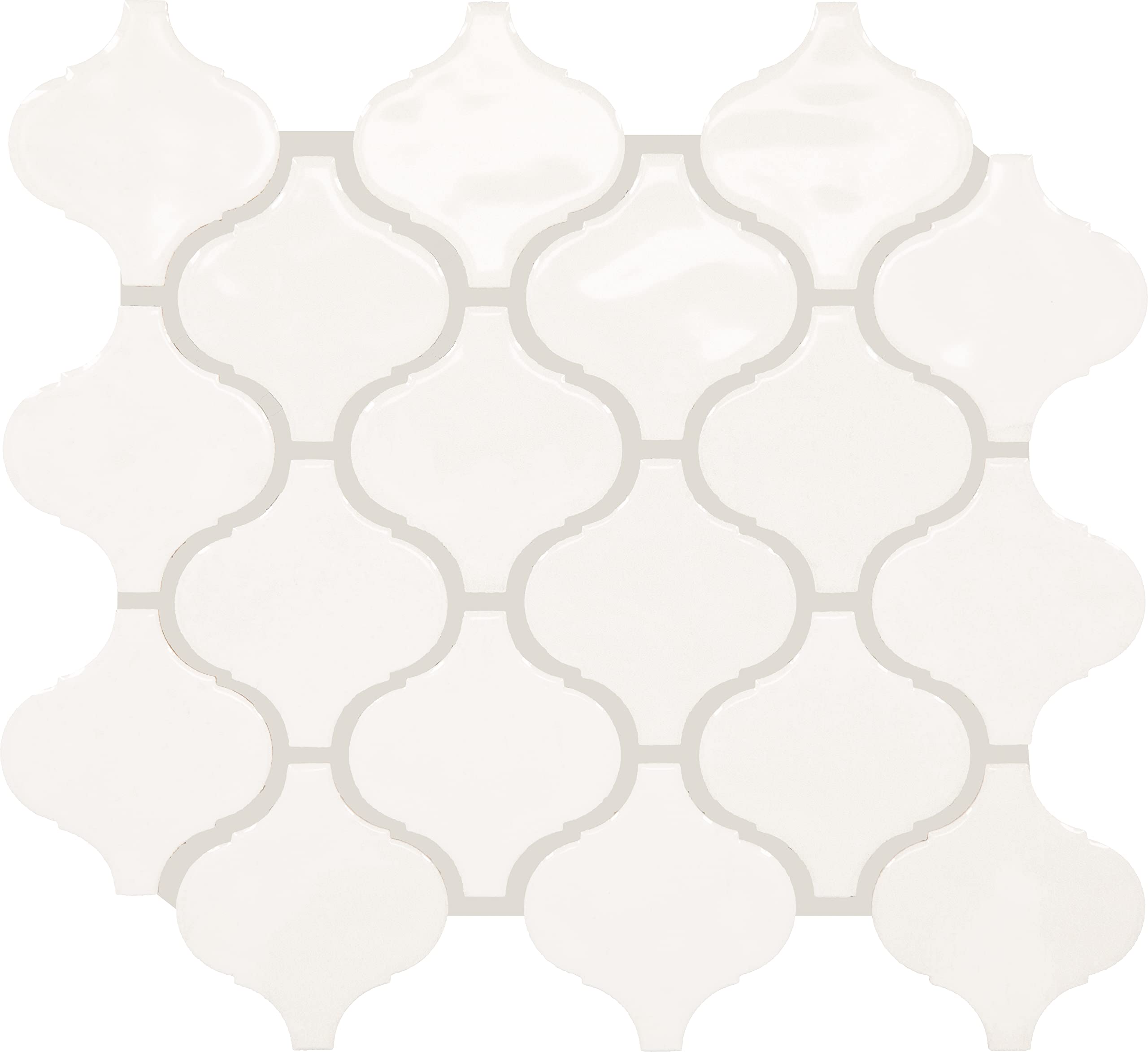 Mesmerist 11" X 12" Ceramic Arabesque Mosaic Tile in Spirit Gloss (10 PC Per Carton)