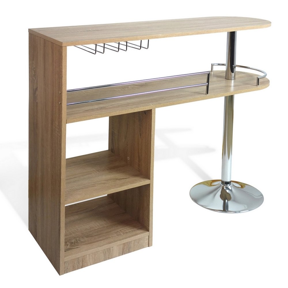Kitchen Cocktail Bar Table - Oak
