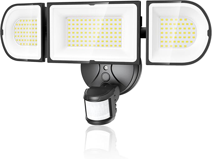 180W Motion Sensor Outdoor Lights, 18000lm Dusk to Dawn LED Flood Lights Outdoor Wired