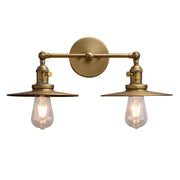 2 Lights Wall Sconce Antique Finished Bathroom Vanity Light with Switch and Dual