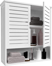Bathroom Wall Cabinet, Bamboo Storage Cabinet Wall Mounted