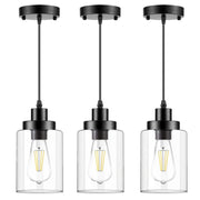 Industrial Pendant Lighting, Modern Clear Glass Shade