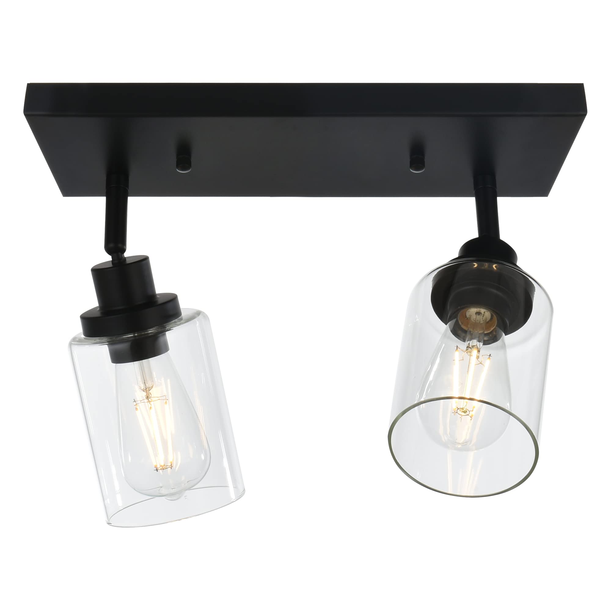 Wall Sconce Light Black Track Lighting Fixtures Ceiling, 2 Lights Bathroom Lights