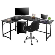 66" L Shaped Gaming Corner Computer Desk with CPU Stand and Foot Rest Bar