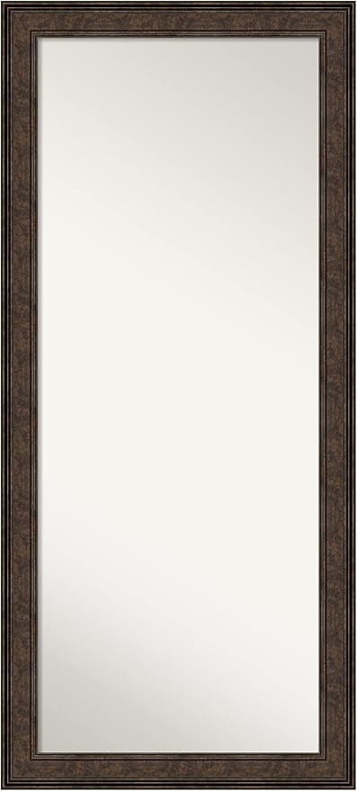 Bronze Full Length Mirror, 66x30 Ridge Bronze Tall Free Standing Body Wall Mirror