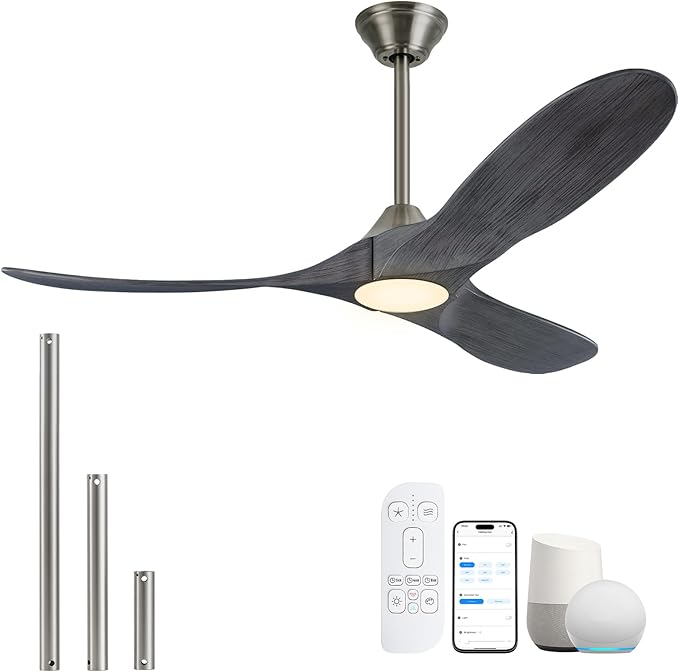 Fans with Lights, Outdoor Ceiling Fans for Patios with Light Damp Rated, 3 Blades