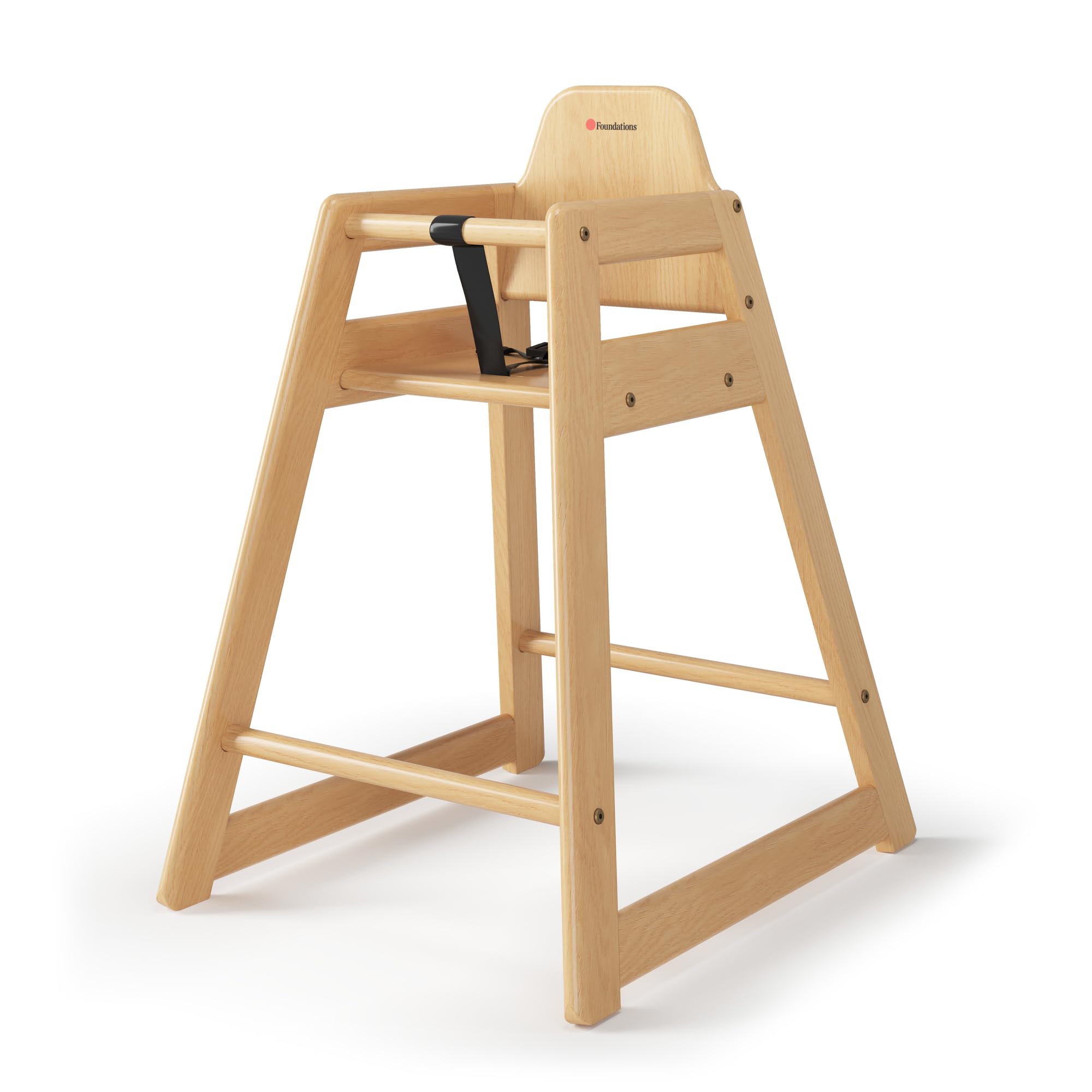 Neat Seat Wood Highchair for Restaurants, Easy to Clean, “No-tip” Feet, 3