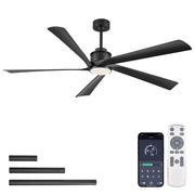 64 Inch Ceiling Fans with Lights and Remote,Smart Ceiling Fan with APP Control