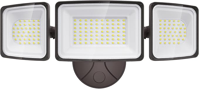 100W LED Security Light, 9000LM Outdoor Indoor Flood Lights with 3 Adjustable Heads