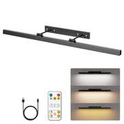 Battery Operated Wireless Picture Light，Rechargeable 39.4inch Painting Display Light,Remote Control Wall Lights with Three Modes and Timing for Art Frame
