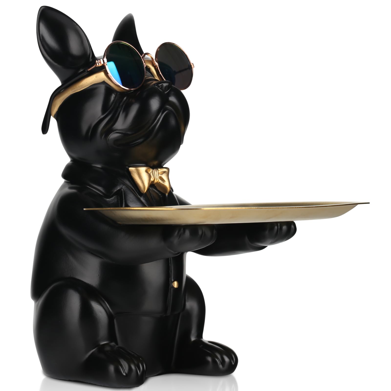 Bulldog Statue Key Bowls - Funny Frenchie Gifts, Luxury Home Decor, Modern Dog Decor