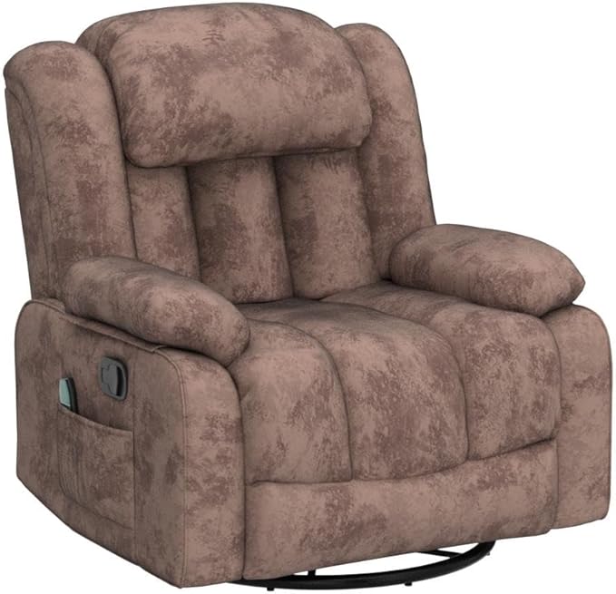 Massage Swivel Rocker Recliner Chair with Heat and Vibration