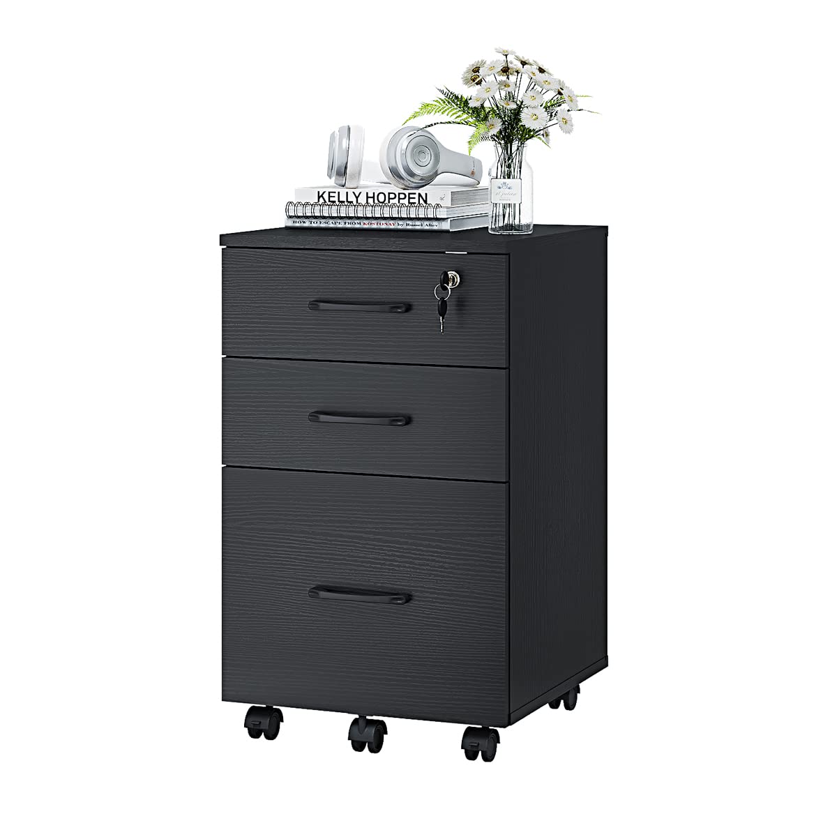 Mobile File Cabinet, Under Desk Storage Drawers Small File Cabinet for Home Office