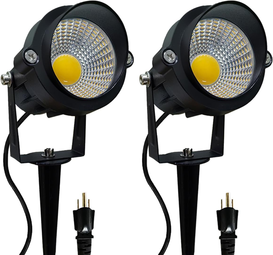 LED Outdoor Landscape Spot Lighting - 120V 12W Warm White Waterproof Spot Lights