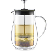 Stay-Hot Glass French Press – Insulated 27-Ounce (800 mL) Loose Tea Steeper