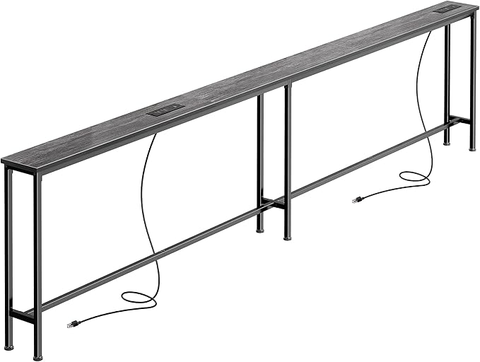79 Inch Sofa Table with 2 Power Outlets and USB-C Ports