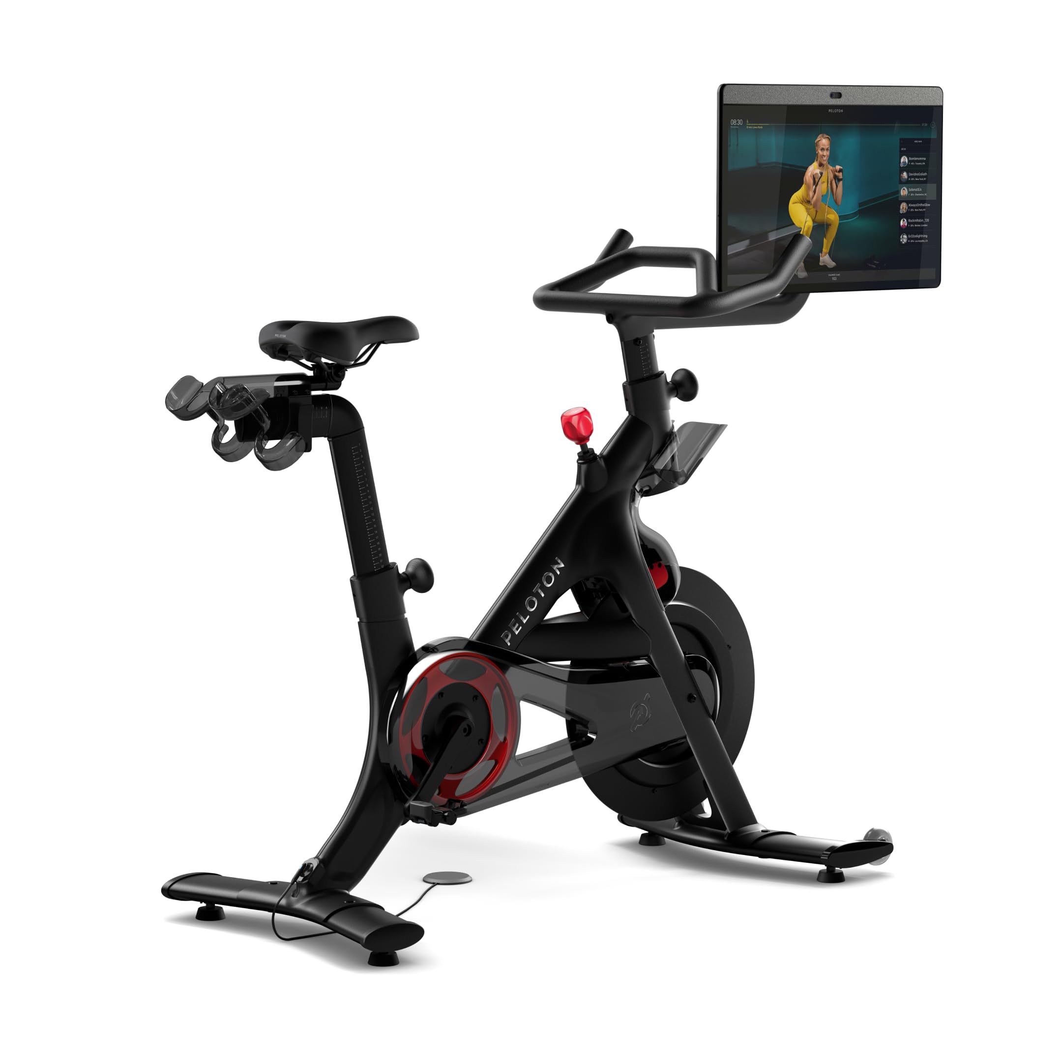 Indoor Stationary Exercise Bike with 24” HD, Anti-Reflective Rotating Touchscreen