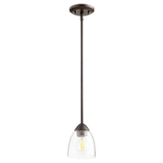 3069-286 Transitional One Light Pendant from Barkley Collection in Bronze/Dark Finish