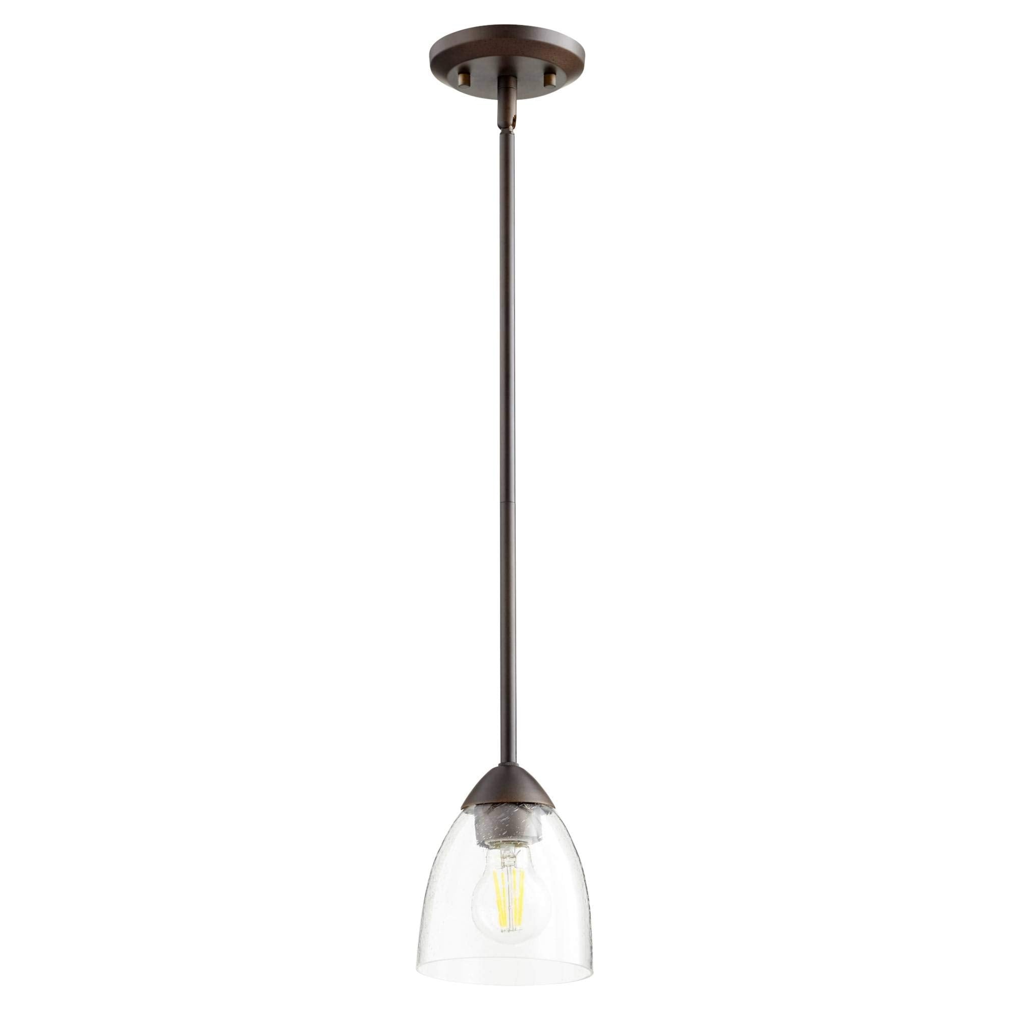 3069-286 Transitional One Light Pendant from Barkley Collection in Bronze/Dark Finish