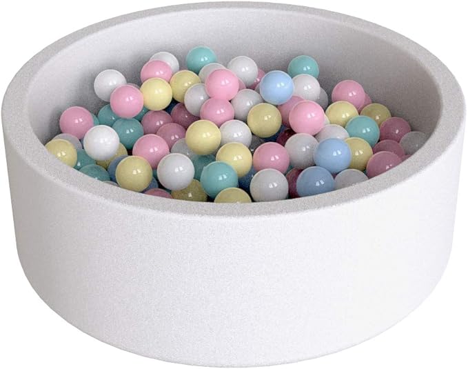 Deluxe Kids Round Ball Pit, Premium Handmade Kiddie Balls Pool, Soft Indoor Nursery Baby