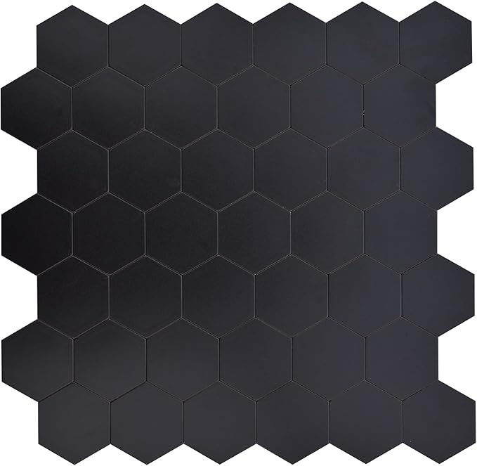 12-Sheet Kitchen Backsplash Peel and Stick Tile, Black Herringbone Aluminum Composite
