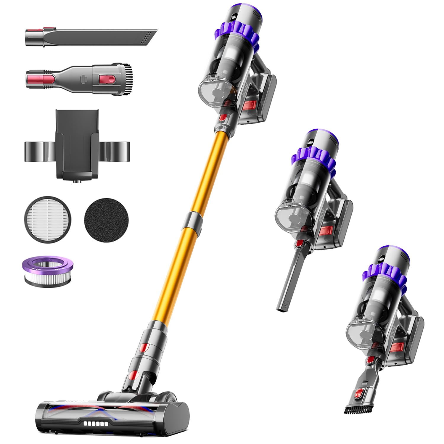 Vacuum Cleaner, 550W 45KPA 70Mins Self-Standing Vacuum