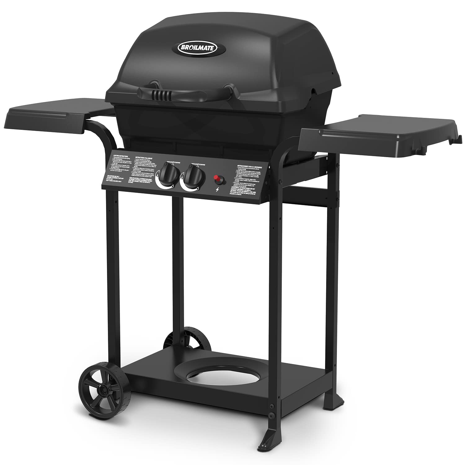 24025BMT, Cast 2-Burner, Liquid Propane Gas Grill, Black