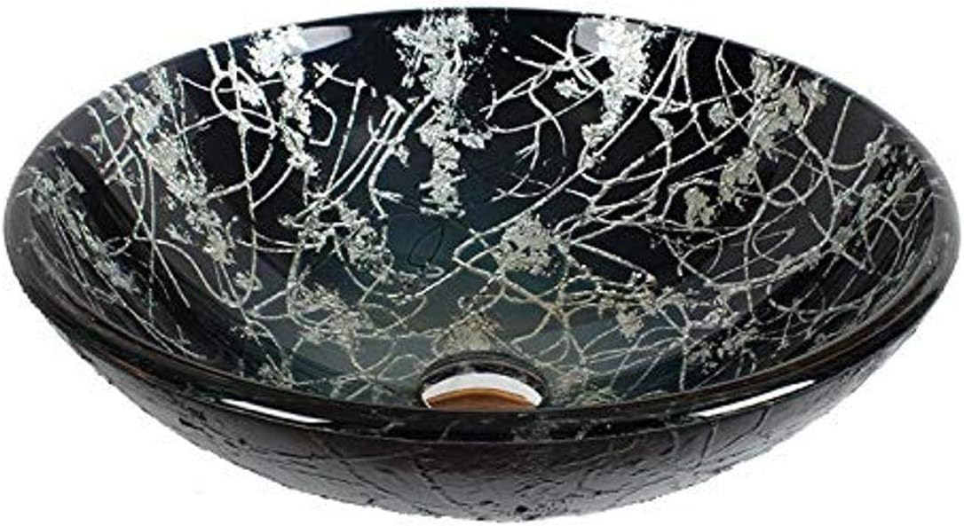 GVB81610 Tempered Glass Handmade Vessel Sink-Round Shape