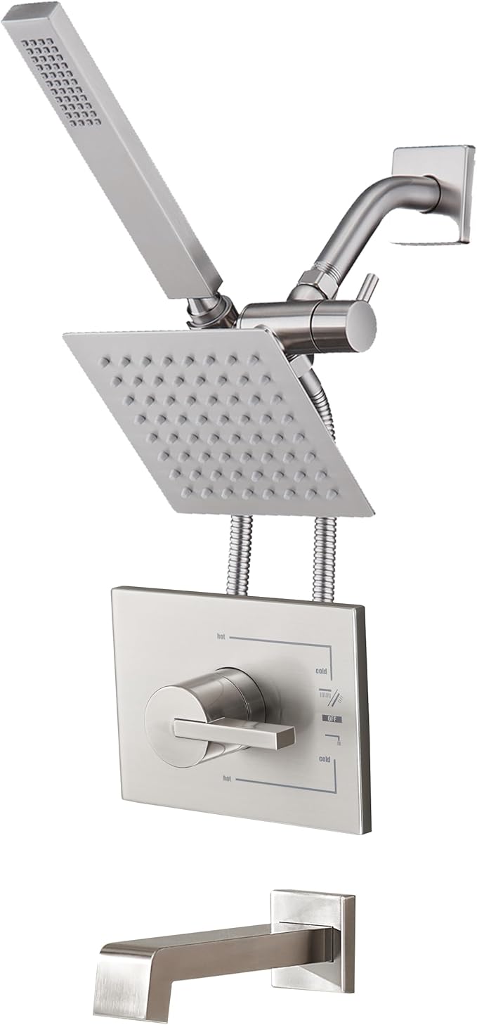 Shower Faucet Set, Shower Heads with Handheld Spray Combo and Tub Spout