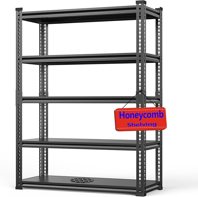 Heavy Duty Garage Shelving 3000lbs Capacity - 72"x48"x24" Industrial Aluminum Shelves