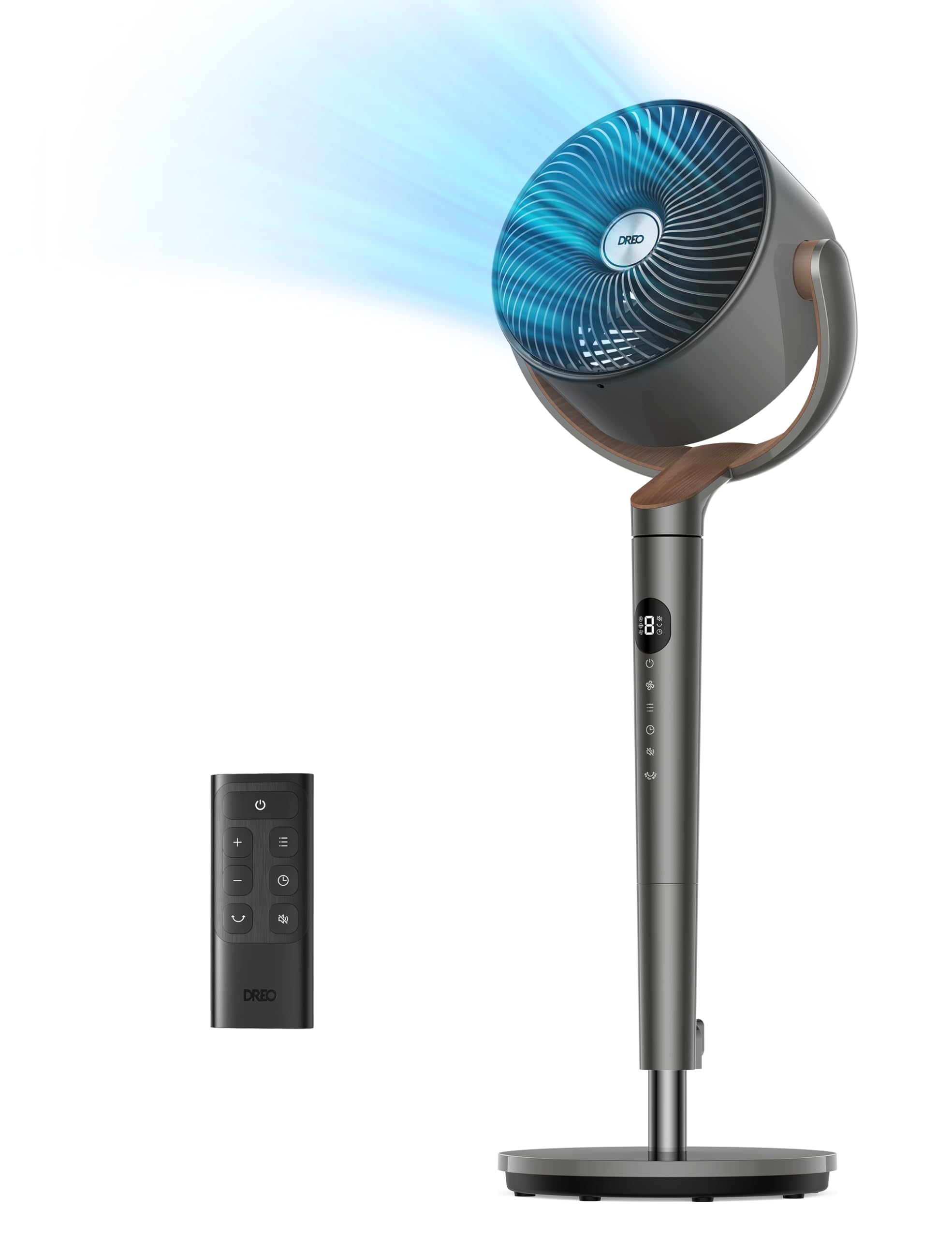 Fan for Bedroom, 120° Oscillating Standing Fans,Quiet Floor Fan with DC Motor, 85ft
