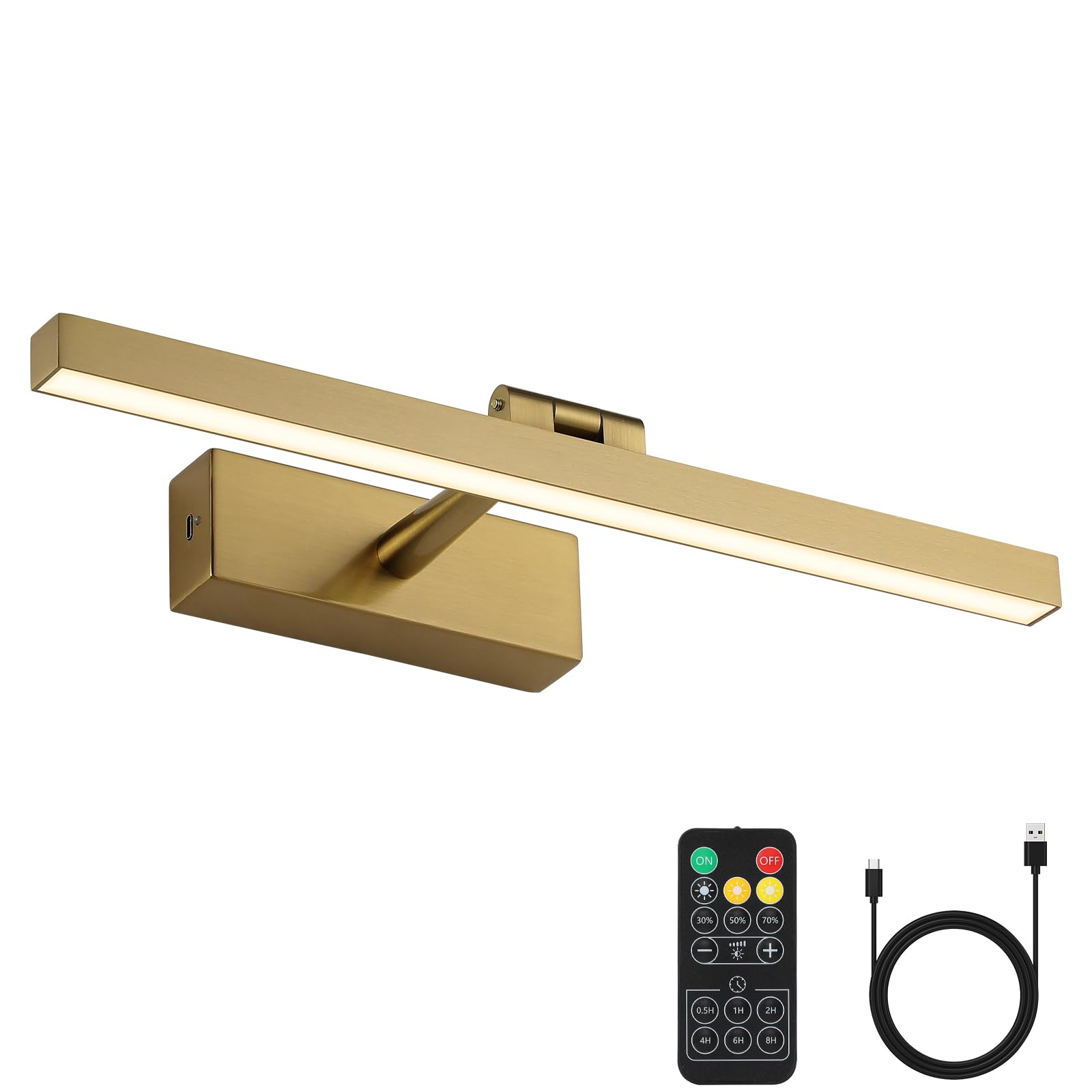 Operated Picture Light Wireless Gallery Light with Remote Control Rechargeable