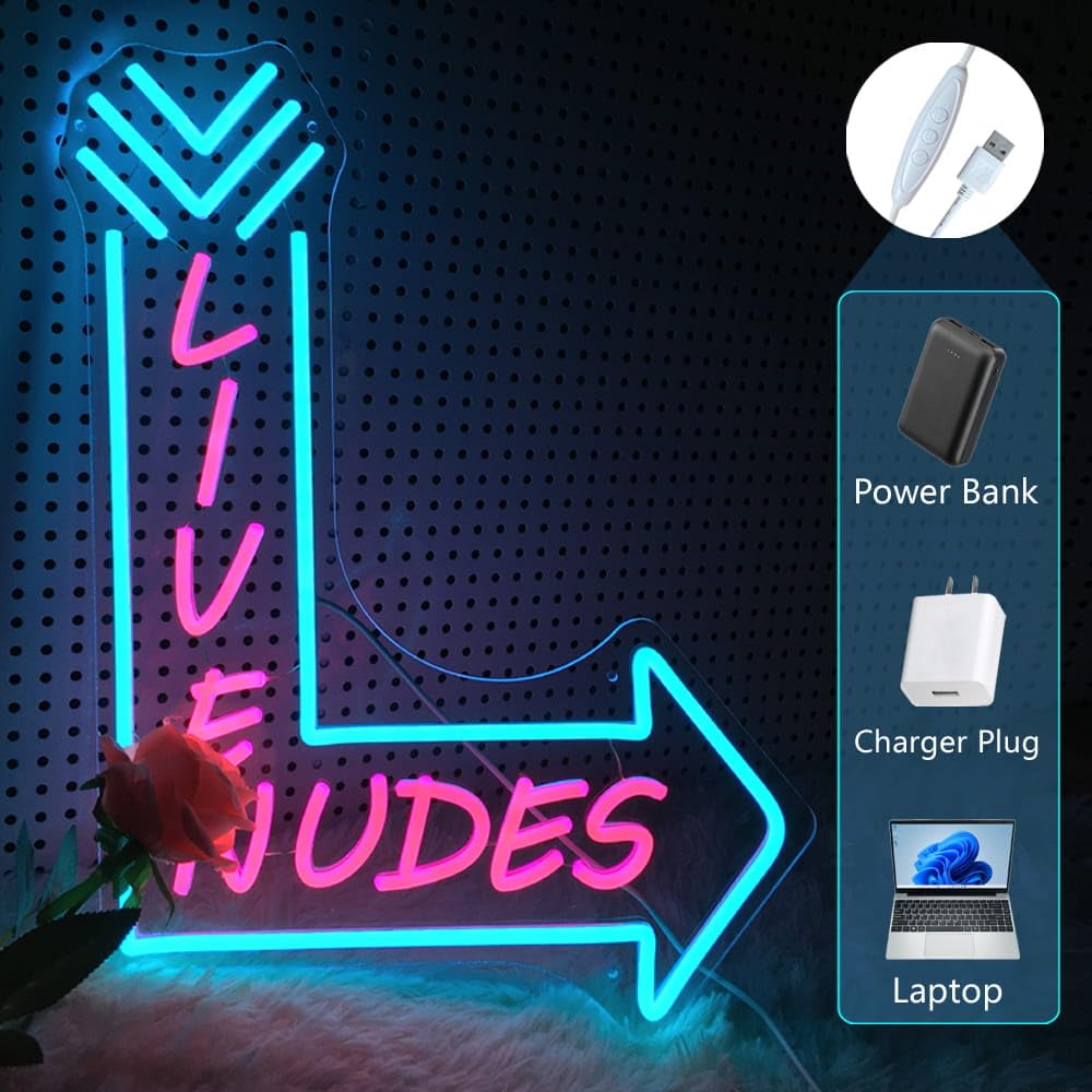 Large Neon Sign (20X15inches), Neon Signs for Man Cave & Home Art Decor