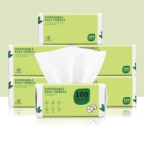 Disposable Face Towels 600 Count, Biodegradable Ultra Soft