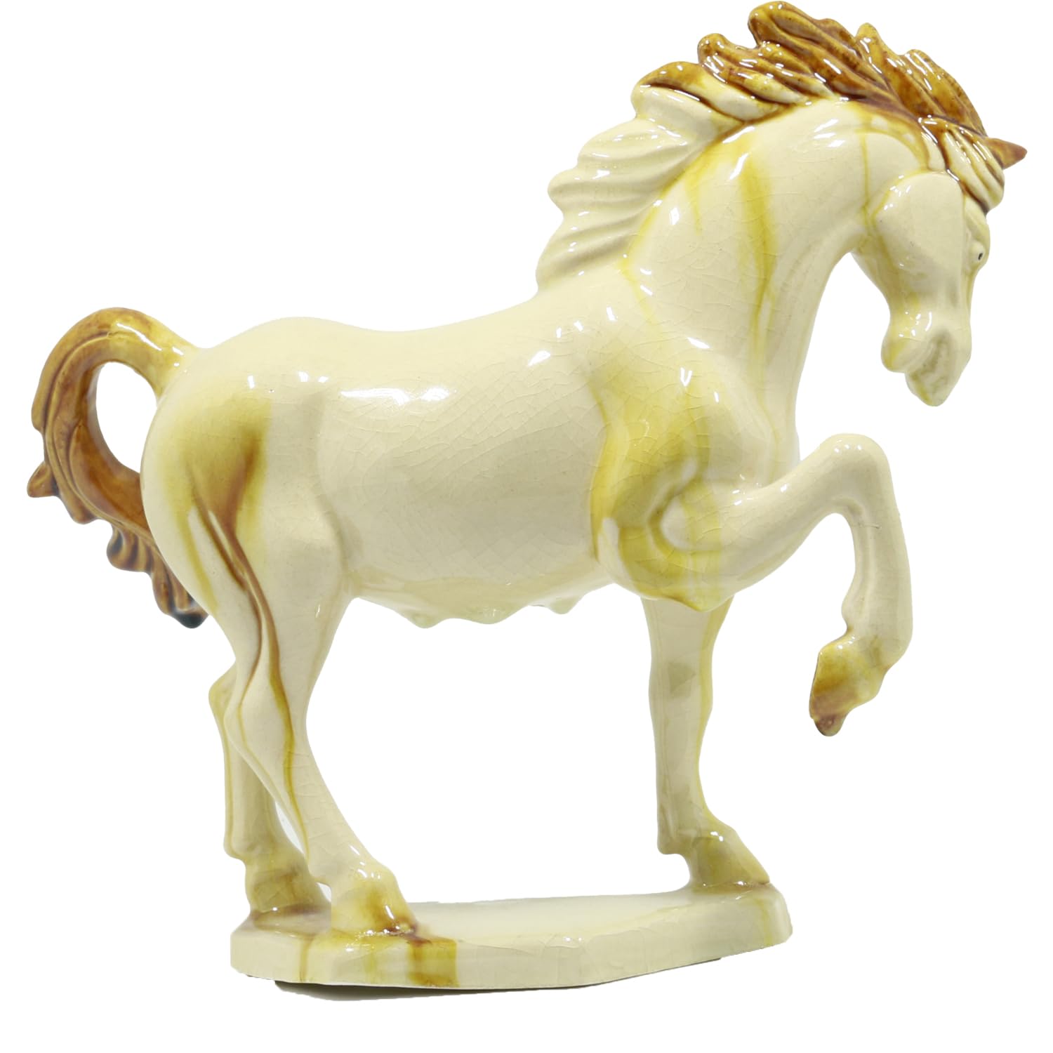 Horse Sculpture -8 inch Hand Made Tang Sancai-Tang Tri-Color Cultural Art Piece,Museum